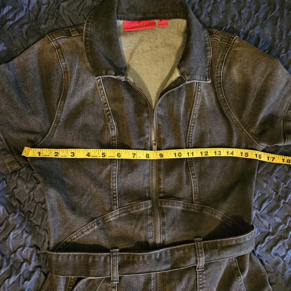 Black Jean Jumpsuit-NWOT-Size Medium - Picture 9 of 16